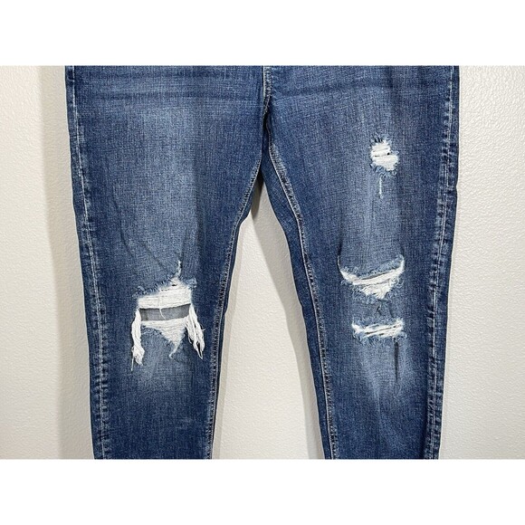 KanCan Mid Rise Slim Distressed Raw Hem Boyfriend Jeans Juniors Size 15/31 EUC - Picture 5 of 14